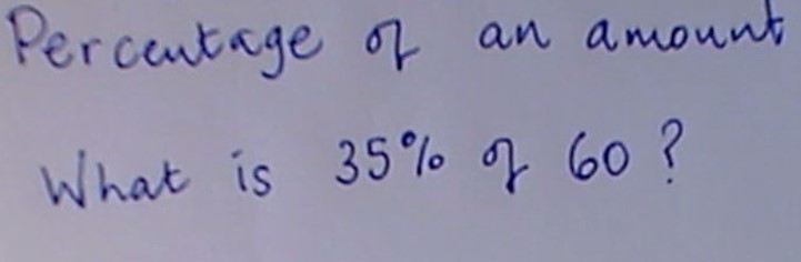 Video showing you how to calculate the percentage of an amount